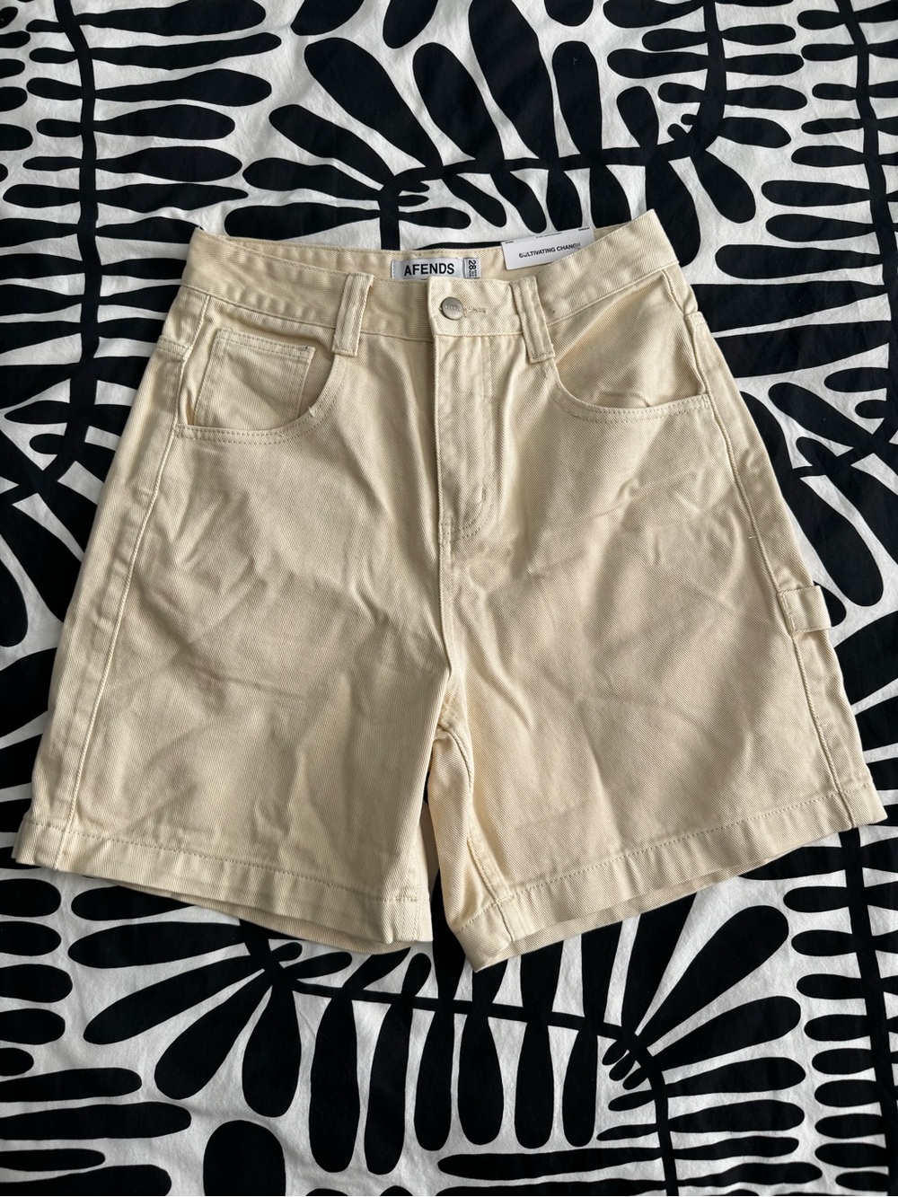 Afends Women's High-Rise Emilie Carpenter Short in Cream